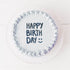 Bolo azul "Happy Birthday"